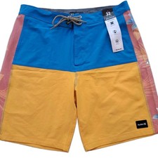 Hurley Board Shorts Mens 32/33 Phantom 4 Way Stretch Colorblock Resortwear  picture