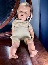 Larger 25” Antique VTG Early 1900s Composition Doll picture