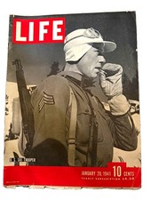 LIFE Magazine Jan 28 1941 Issue - Vintage News, U.S. Ski Trooper picture