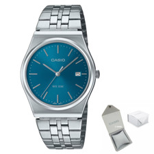 Casio MTP-B145D-2A2 Blue 35mm Quartz Stainless Steel Men's Watch picture
