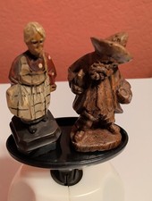 Anri Vintage Wood Carved 1 Woman and 1 Man picture