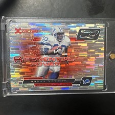 2001 Quantum Leaf X-Ponential Power #XP7 Barry Sanders X-Factor /35 Red picture