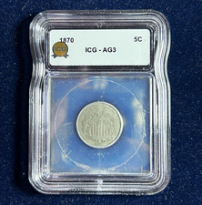 1870 5C ICG AG3 Shield Nickel picture