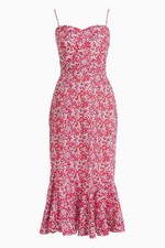 Nwt J.Crew Ruffle-Hem Midi Dress in Liberty Wiltshire Floral Size 10P picture