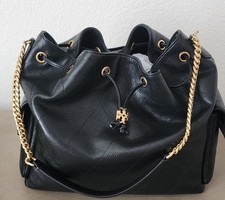 Authenitc Tory Burch Charlie Quilted Large Drawstring Bag  picture