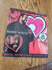 RARE BARRY WHITE CANT GET ENOUGH MUSIC CD KEEPSAKE GREETING CARD 1999 *READ* picture