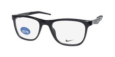 NEW NIKE 7056 GLASSES 001 MENS 53-20-145 BLACK SQUARE FULL-RIM PLASTIC picture