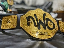 NWO Hulk hogan Big Gold championship belt signature series leather strap 6MM NEW picture