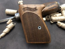 Walther PPK Turkish Walnut Wood Grips Set. Checkered. **FAST USA SHIPPING** picture