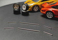 1/64 Custom AXLES for Real Riders Wheels Swaps - 25mm (10 Sets for 10 Cars) picture