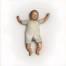 Vintage Ideal Crying Doll Blessed Event 1950s Vinyl Head Limbs Cloth Body As Is picture