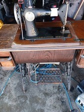 1920s Singer treadle sewing machine in original cabinet, Instructions And Parts picture