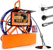 Sewer Camera 100FT/30M Pipe Inspection Borescope Endoscope Camera with Light 6 L picture