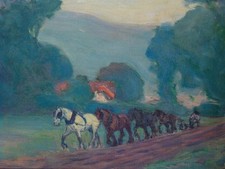 Robert Bevan The Four-Horse Team British Post-Impressionist Horse Landscape picture