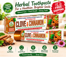 Organic Clove & Cinnamon Herbal Toothpaste Al Riyan-5 In 1-Fluoride free, 6-pack picture