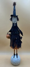 ESC Trading Folk Art Halloween Hazel Witch Figurine Karen Mary Hammerschmidt picture