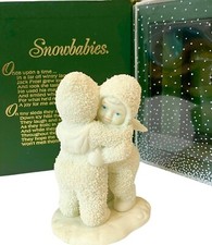 VTG Department 56 Snowbabies I need a Hug- Winter Tales in Storybook Box w/Story picture