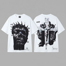 Hellstar Graphic Logo T-Shirt Red Gel Print, White picture