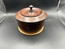 Vintage Hand Turned Wood Lidded Bowl Jar Box 5.5