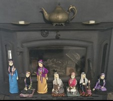 Vintage Iraqi Folk Art Dolls 7pc Iraq War 2006 Iskandariya Vet Provenance RARE picture