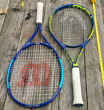 Wilson Ultra & Spark Tennis Racquets Lot of 2 w/ White Grip Tape picture