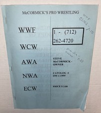 RARE Vintage 1999 Pro Wrestling Guide McCormick WWF WCW AWA NWA ECW picture
