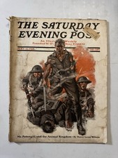 The Saturday Evening Post May 11, 1918 Scene From War Artwork Cover Stunning picture