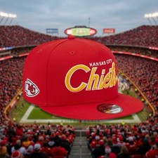 NEW ERA 9FIFTY Kansas City Chiefs Script OTC Red SnapBack Hat OSFM picture