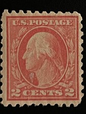Rare 1912 George Washington Red 2 Cent Postage Stamp picture