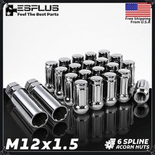 16 Pc Honda Spline Lug Nut M12x1.5 Chrome Fit 4-Lug Accord/City/Civic/CR-X/Fit/ picture