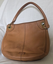 Fossil Tan Cognac Pebbled Leather Hobo Shoulder Bag Purse 11