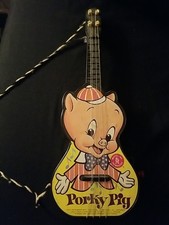 VTG 1964 Porky Pig Guitar Mattel Inc. Toymakers Works With Strings Rare Wow Look picture