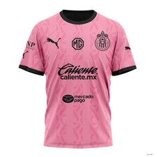 Personalized LIGA MX Chivas Guadalajara Home In Pink Shirt 3D Mexico Soccer picture