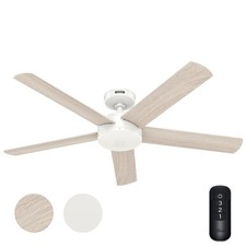 Hunter Fan 52 inch Fresh White Outdoor Ceiling Fan with Remote and No Light picture