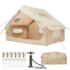 Garvee Inflatable Camping Tent 64.6 Sq Ft Family Glamping Air Cabin TPU Beams picture