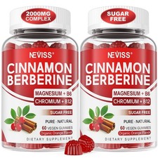 Ceylon Cinnamon Berberine Gummies 2000mg Sugar Free Vegan Supplements 60 Count picture