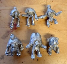 6x 28mm Metal Sci-Fi Robot Miniatures - Retro Wargaming Mechs OSM picture