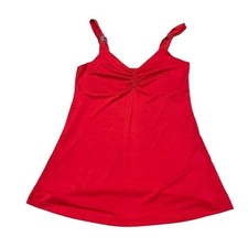 y2K 90s Style Camisole Red Size XS Bling Straps picture