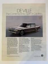 Vintage 1986 Cadillac Deville Car Advertisement Print Ad picture