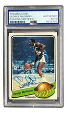 George McGinnis Signed 1979/80 Topps #125 Nuggets Trading Card PSA/DNA picture
