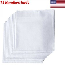 13x Handkerchiefs Cotton Classic Hankies Large Men Hankerchief Hanky Pocket Gift picture