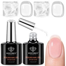 modelones Builder Nail Gel, 2 Pcs 0.5 Fl Oz (Pack of 2), B-Clear Clear-2 picture