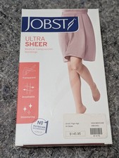 JOBST Ultrasheer Thigh High Lace Band 30-40mmHg Natural XL (X-Large) - BRAND NEW picture