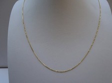 14K SOLID YELLOW GOLD  CHAIN / ELEGANT AND STRONG  SOLID  / 18'' LONG picture