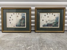 Set of 6 Vintage Framed 1519 Miller Atlas Map Reproductions Lopo Homem Reinel picture