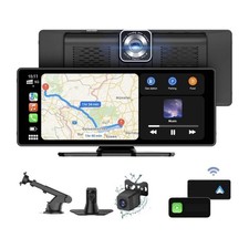10.26 inch Wireless CarPlay Android Auto Screen Portable Car Stereo 4K Dash Cam picture