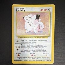 Wizards of the Coast Clefairy 5/102 Base Set Holo Rare 1999 EN LP+ picture