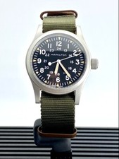 Hamilton Khaki Field Mechanical Black Dial Nylon Men's Watch H69439931 picture