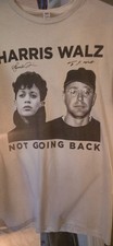 KAMALA HARRIS / TIM WALZ 2024 COMMUNIST RADICAL ANTI T SHIRT Tan SIZE MEDIUM picture