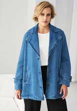 Ellos Plus Size Button Front A-Line Jacket picture